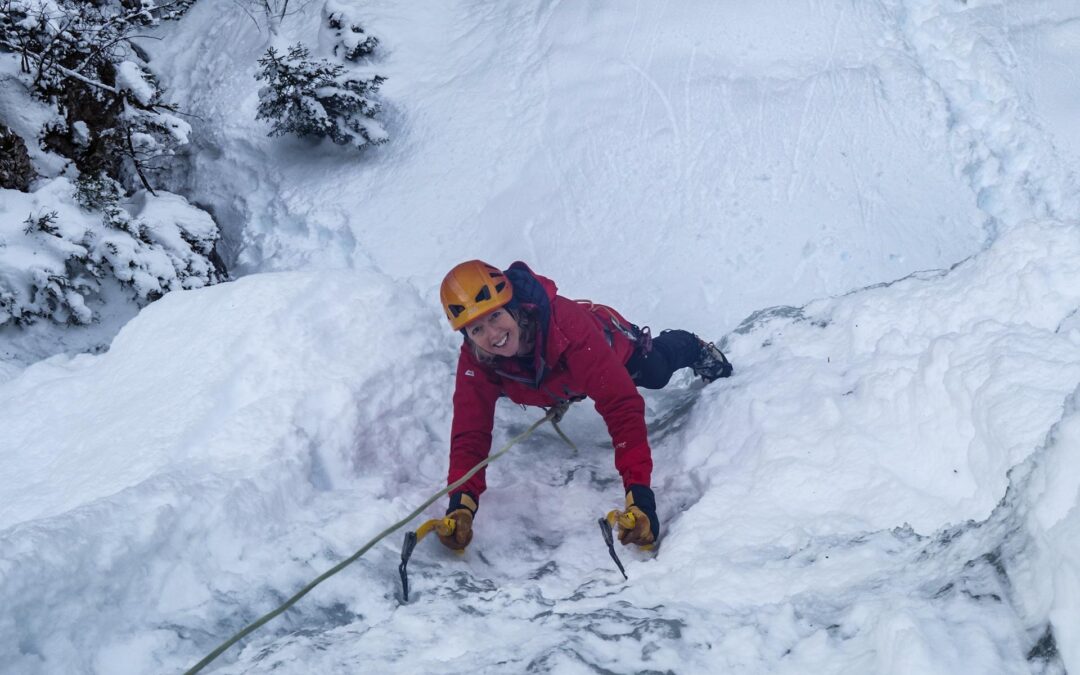Ice climbing in the Dolomites